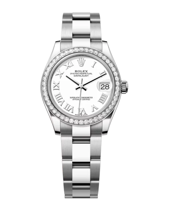 Rolex Datejust 31 Oyster Perpetual Oystersteel and white gold white dial Oyster band Reference 278384RBR