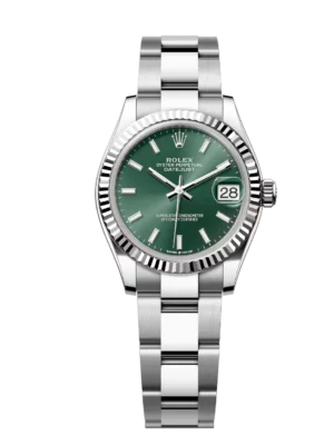 Rolex Datejust 31 Oyster Perpetual Oystersteel and white mint green dial Oyster band Reference 278274