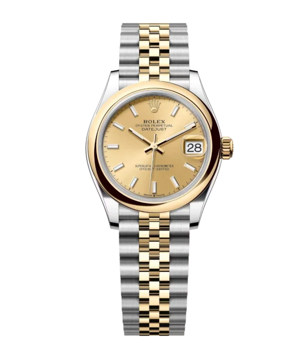 Rolex Datejust 31 Oyster Perpetual Oystersteel and yellow gold champagne-colour dial Jubilee band Reference 278243