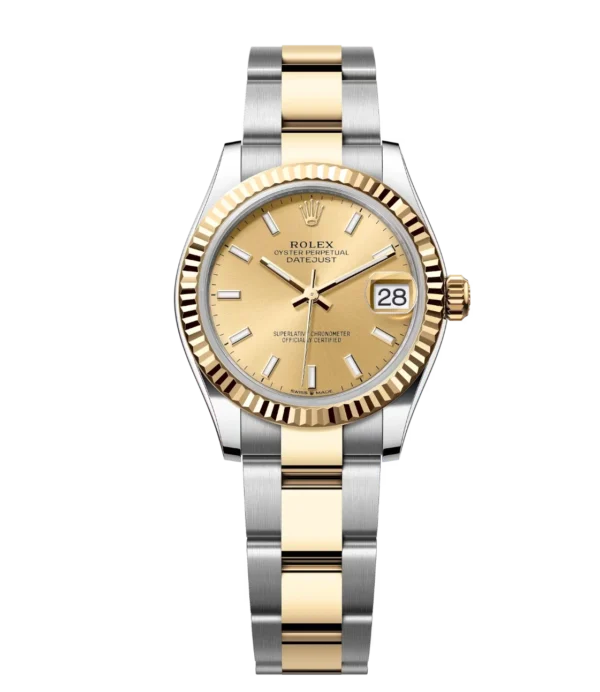 Rolex Datejust 31 Oyster Perpetual Oystersteel and yellow gold champagne-colour dial Oyster band Reference 278273