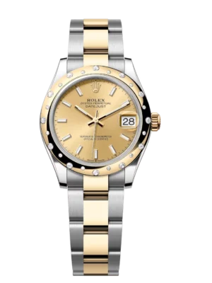 Rolex Datejust 31 Oyster Perpetual Oystersteel and yellow gold champagne-colour dial Oyster band Reference 278343RBR