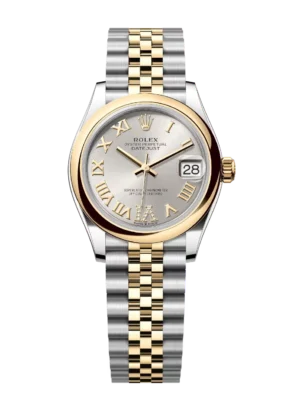 Rolex Datejust 31 Oyster Perpetual Oystersteel and yellow gold silver, diamond-set dial Jubilee band Reference 278243