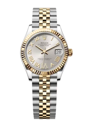 Rolex Datejust 31 Oyster Perpetual Oystersteel and yellow gold silver, diamond-set dial Jubilee band Reference 278273