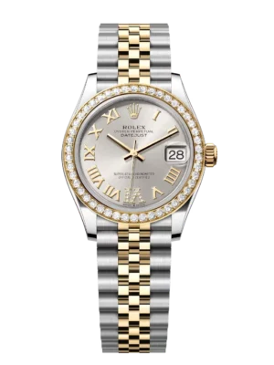Rolex Datejust 31 Oyster Perpetual Oystersteel and yellow gold silver diamond-set dial Jubilee band Reference 278383RBR