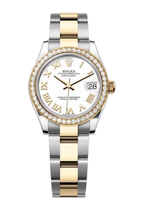 Rolex Datejust 31 Oyster Perpetual Oystersteel and yellow gold white dial Oyster band Reference 278383RBR