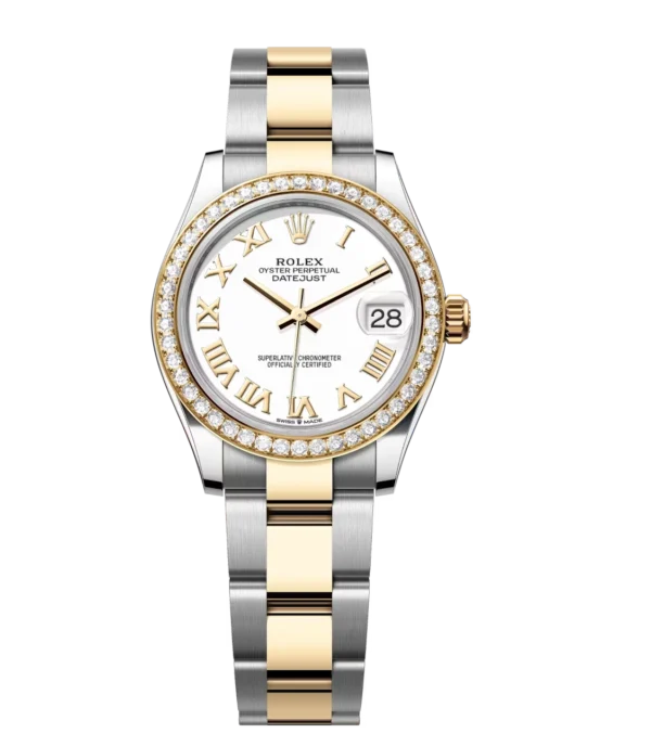Rolex Datejust 31 Oyster Perpetual Oystersteel and yellow gold white dial Oyster band Reference 278383RBR