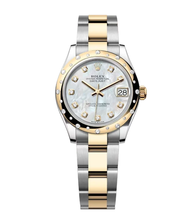 Rolex Datejust 31 Oyster Perpetual Oystersteel and Everose gold chocolate, diamond-set dial Jubilee band Reference 278341RBR