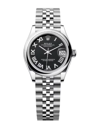 Rolex Datejust 31 Oyster Perpetual Oystersteel bright black dial Jubilee band Reference 278240