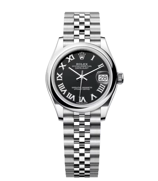 Rolex Datejust 31 Oyster Perpetual Oystersteel bright black dial Jubilee band Reference 278240