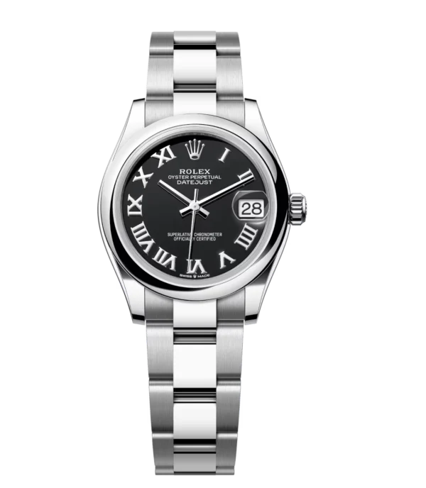 Rolex Datejust 31 Oyster Perpetual Oystersteel bright black dial Oyster band Reference 278240