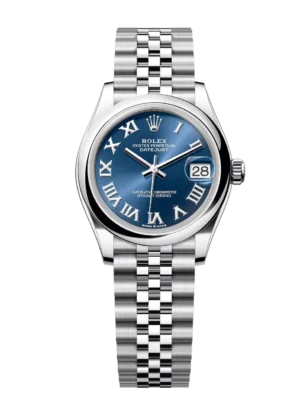Rolex Datejust 31 Oyster Perpetual Oystersteel bright blue dial Jubilee band Reference 278240