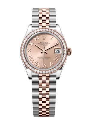 Rolex Datejust 31 Oystersteel and Everose gold rosé-colour dial Jubilee band Reference 278381RBR