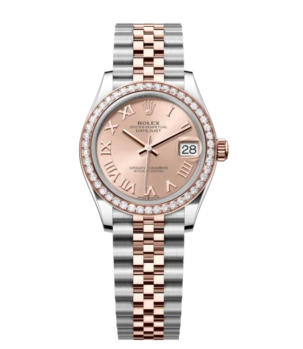 Rolex Datejust 31 Oystersteel and Everose gold rosé-colour dial Jubilee band Reference 278381RBR