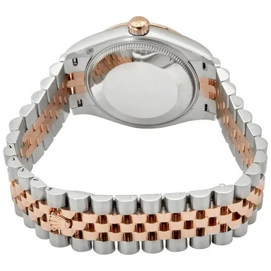 Rolex Datejust 31 Oyster Perpetual Oystersteel and Everose gold chocolate, diamond-set dial Jubilee band Reference 278271