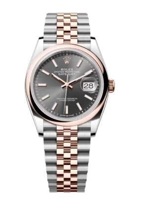 Rolex Datejust 31 Oyster Perpetual Oystersteel and Everose gold slate dial Jubilee band Reference 278241