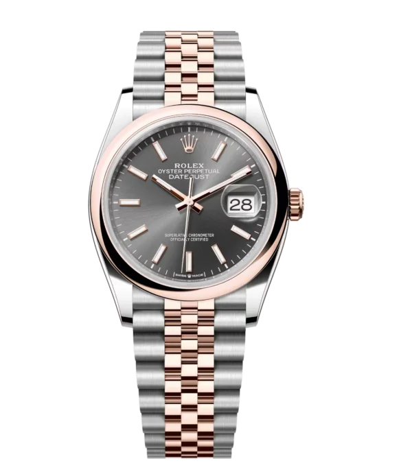 Rolex Datejust 31 Oyster Perpetual Oystersteel and Everose gold slate dial Jubilee band Reference 278241