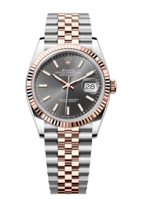 Rolex Datejust 31 Oyster Perpetual Oystersteel and Everose gold slate dial Jubilee band Reference 278271