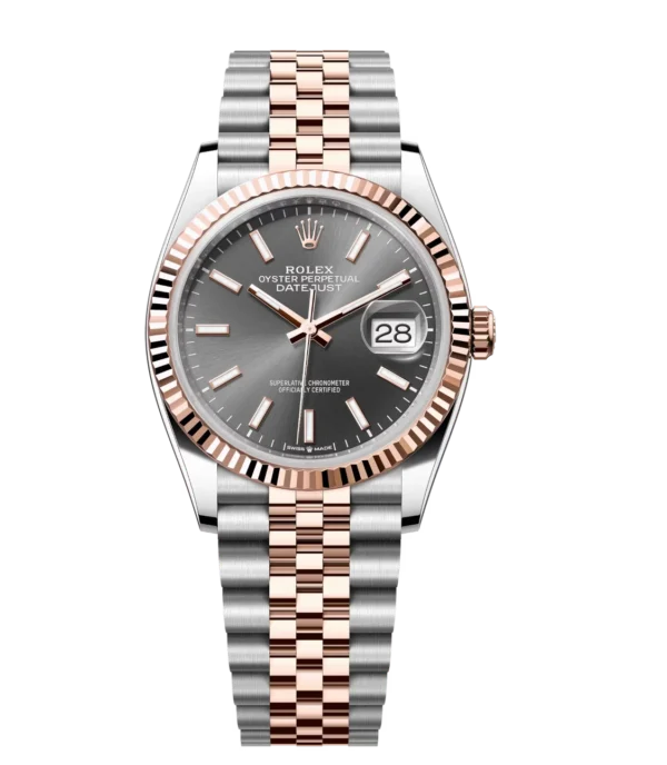 Rolex Datejust 31 Oyster Perpetual Oystersteel and Everose gold slate dial Jubilee band Reference 278271