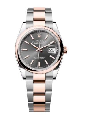 Rolex Datejust 31 Oyster Perpetual Oystersteel and Everose gold slate dial Oyster band Reference 278241