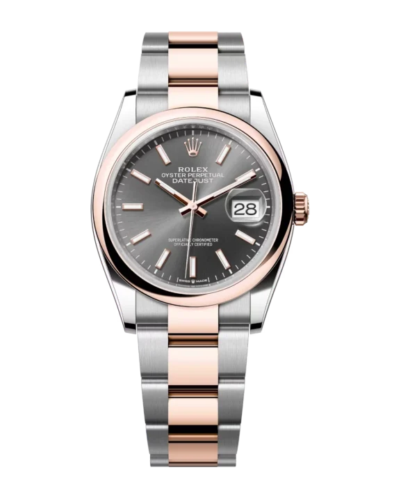 Rolex Datejust 31 Oyster Perpetual Oystersteel and Everose gold slate dial Oyster band Reference 278241