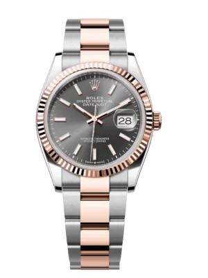 Rolex Datejust 31 Oyster Perpetual Oystersteel and Everose gold slate dial Oyster band Reference 278271