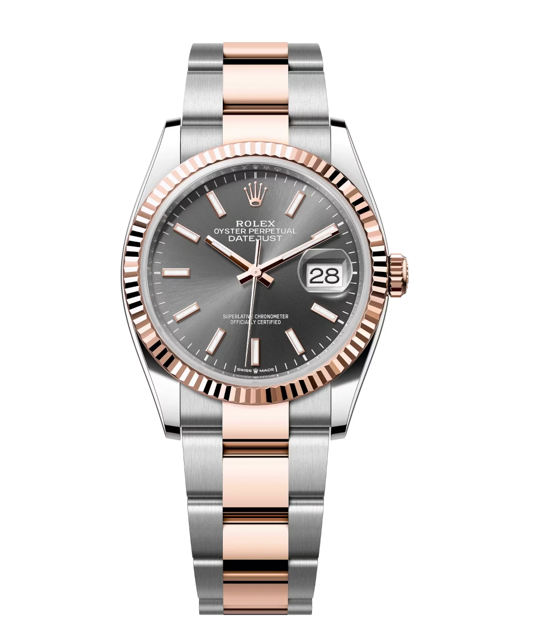 Rolex Datejust 31 Oyster Perpetual Oystersteel and Everose gold slate ...