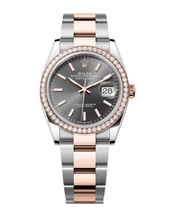 Rolex Datejust 31 Oyster Perpetual Oystersteel and Everose gold slate dial Oyster band Reference 278381RBR