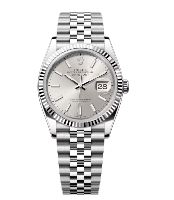 Rolex Datejust 31 Oyster Perpetual Oystersteel and white gold silver dial Jubilee band Reference 278274