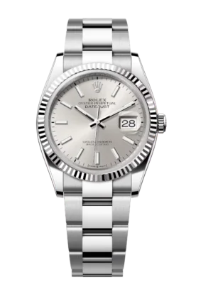 Rolex Datejust 31 Oyster Perpetual Oystersteel and white gold silver dial Oyster band Reference 278274