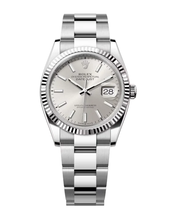 Rolex Datejust 31 Oyster Perpetual Oystersteel and white gold silver dial Oyster band Reference 278274