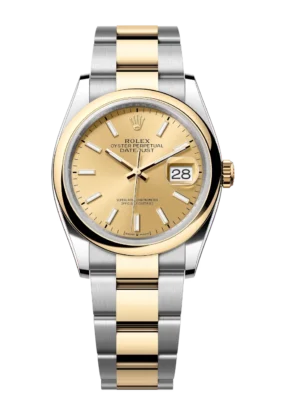 Rolex Datejust 31 Oyster Perpetual Oystersteel and yellow gold champagne-colour dial Oyster band Reference 278243
