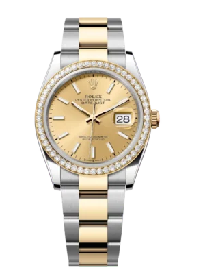 Rolex Datejust 31 Oyster Perpetual Oystersteel and yellow gold champagne-colour dial Oyster band Reference 278383RBR