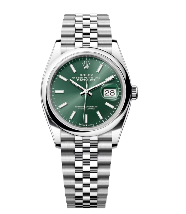 Rolex Datejust 31 Oyster Perpetual Oystersteel mint green dial Jubilee band Reference 278240