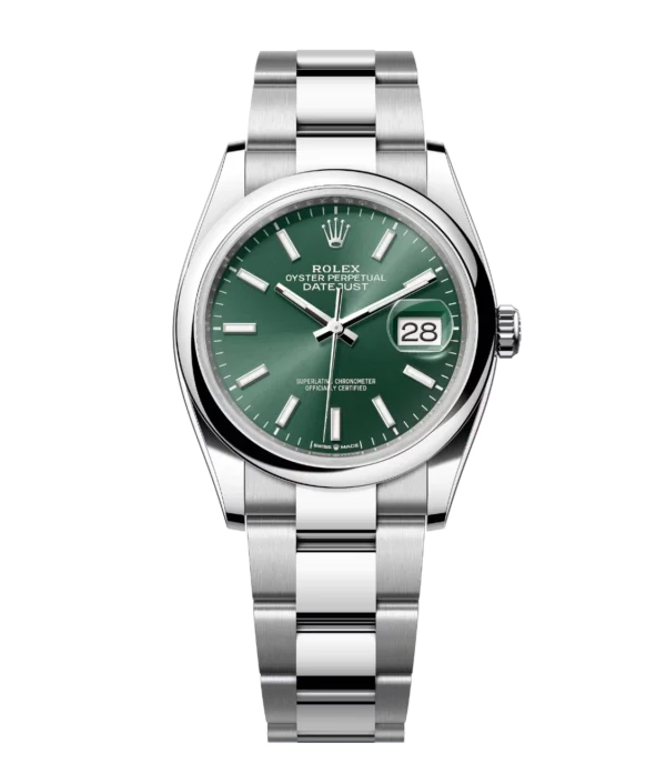 Rolex Datejust 31 Oyster Perpetual Oystersteel mint green dial Oyster band Reference 278240