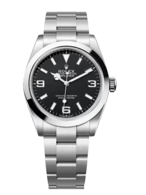 Rolex Explorer 40 Oyster Perpetual Oystersteel distinctive black dial Oyster band Reference 224270