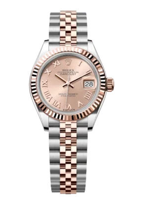 Rolex Lady-Datejust 28 Oyster Perpetual Oystersteel and Everose gold rosé-colour dial Jubilee band Reference 279171