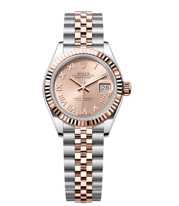 Rolex Lady-Datejust 28 Oyster Perpetual Oystersteel and Everose gold rosé-colour dial Jubilee band Reference 279171