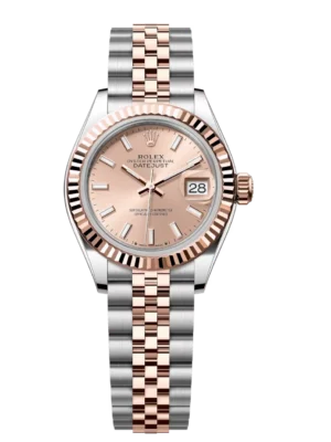 Rolex Lady-Datejust 28 Oyster Perpetual Oystersteel and Everose gold rosé-colour dial Jubilee band Reference 279171