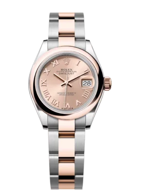 Rolex Lady-Datejust 28 Oyster Perpetual Oystersteel and Everose gold rosé-colour dial Oyster band Reference 279161