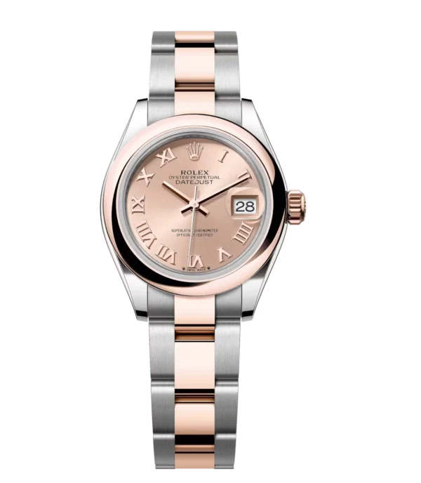 Rolex Lady-Datejust 28 Oyster Perpetual Oystersteel and Everose gold rosé-colour dial Oyster band Reference 279161