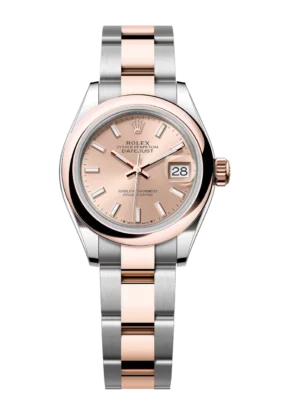 Rolex Lady-Datejust 28 Oyster Perpetual Oystersteel and Everose gold rosé-colour dial Oyster band Reference 279161