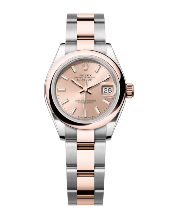 Rolex Lady-Datejust 28 Oyster Perpetual Oystersteel and Everose gold rosé-colour dial Oyster band Reference 279161