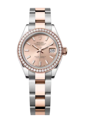 Rolex Lady-Datejust 28 Oyster Perpetual Oystersteel and Everose gold rosé-colour dial Oyster band Reference 279381RBR