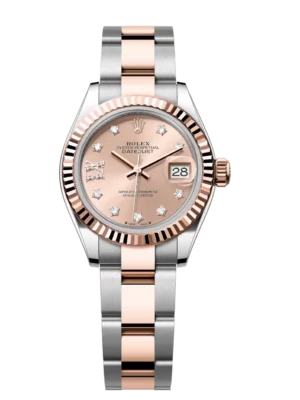 Rolex Lady-Datejust 28 Oyster Perpetual Oystersteel and Everose gold rosé colour, diamond-set dial Oyster band Reference 279171