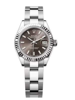 Rolex Lady-Datejust 28 Oyster Perpetual Oystersteel and white gold dark grey dial Oyster band Reference 279174