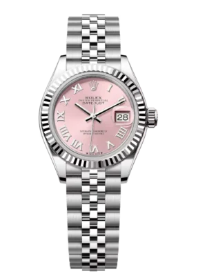 Rolex Lady-Datejust 28 Oyster Perpetual Oystersteel and white gold pink dial Jubilee band Reference 279174