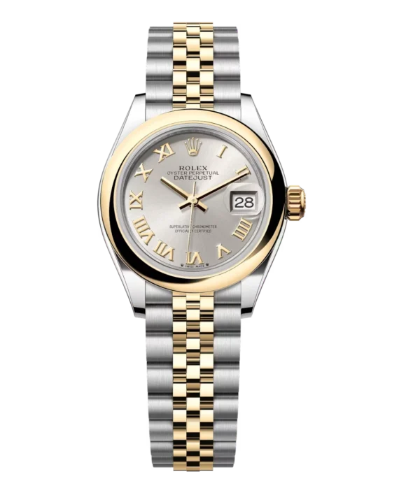 Rolex Lady-Datejust 28 Oyster Perpetual Oystersteel and yellow gold silver dial Jubilee band Reference 279163