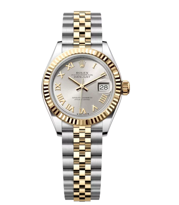 Rolex Lady-Datejust 28 Oyster Perpetual Oystersteel and yellow gold silver dial Jubilee band Reference 279173