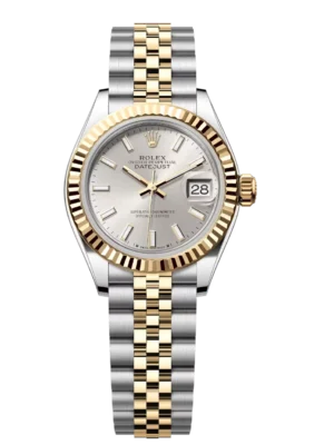 Rolex Lady-Datejust 28 Oyster Perpetual Oystersteel and yellow gold silver dial Jubilee band Reference 279173