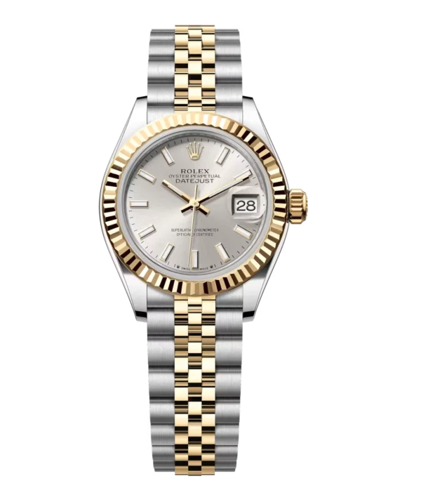 Rolex Lady-Datejust 28 Oyster Perpetual Oystersteel and yellow gold silver dial Jubilee band Reference 279173